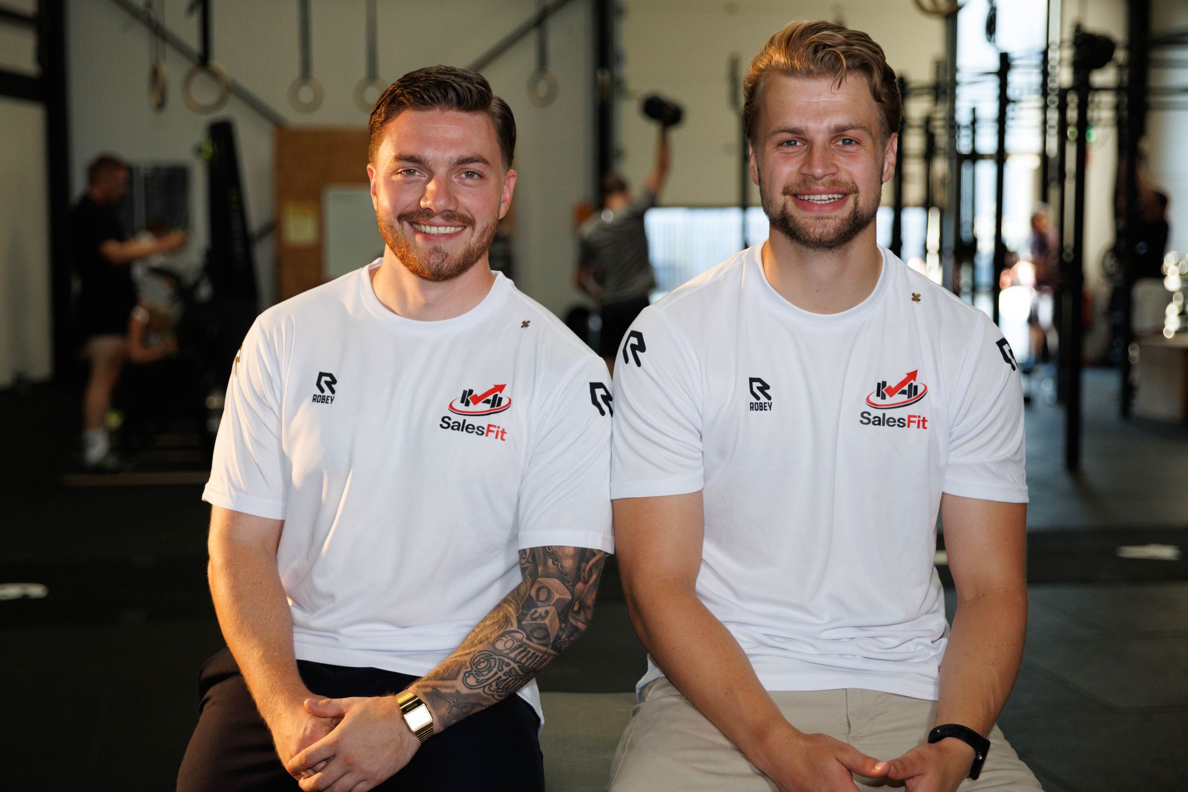 Jan Huberts en Wim Pot, oprichters van SalesFit, samen in de CrossFit-gym